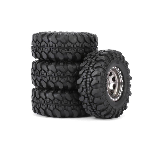 RCAWD FMS FCX24 55MM Tyres RCAWD FCX18 FCX24 55MM Rubber Rock Wheel Tires Tyres