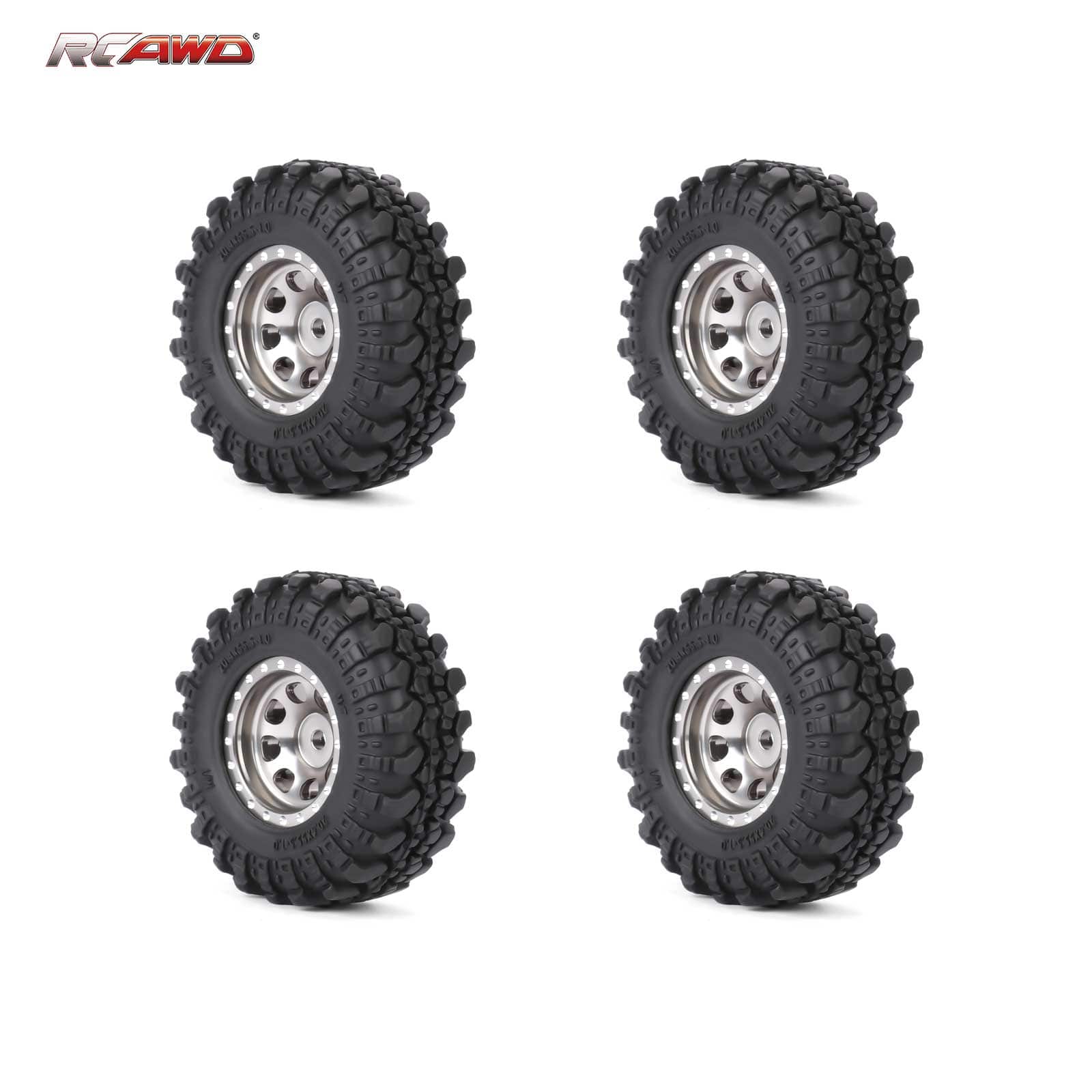 RCAWD FMS FCX24 55MM Tyres RCAWD FCX18 FCX24 55MM Rubber Rock Wheel Tires Tyres