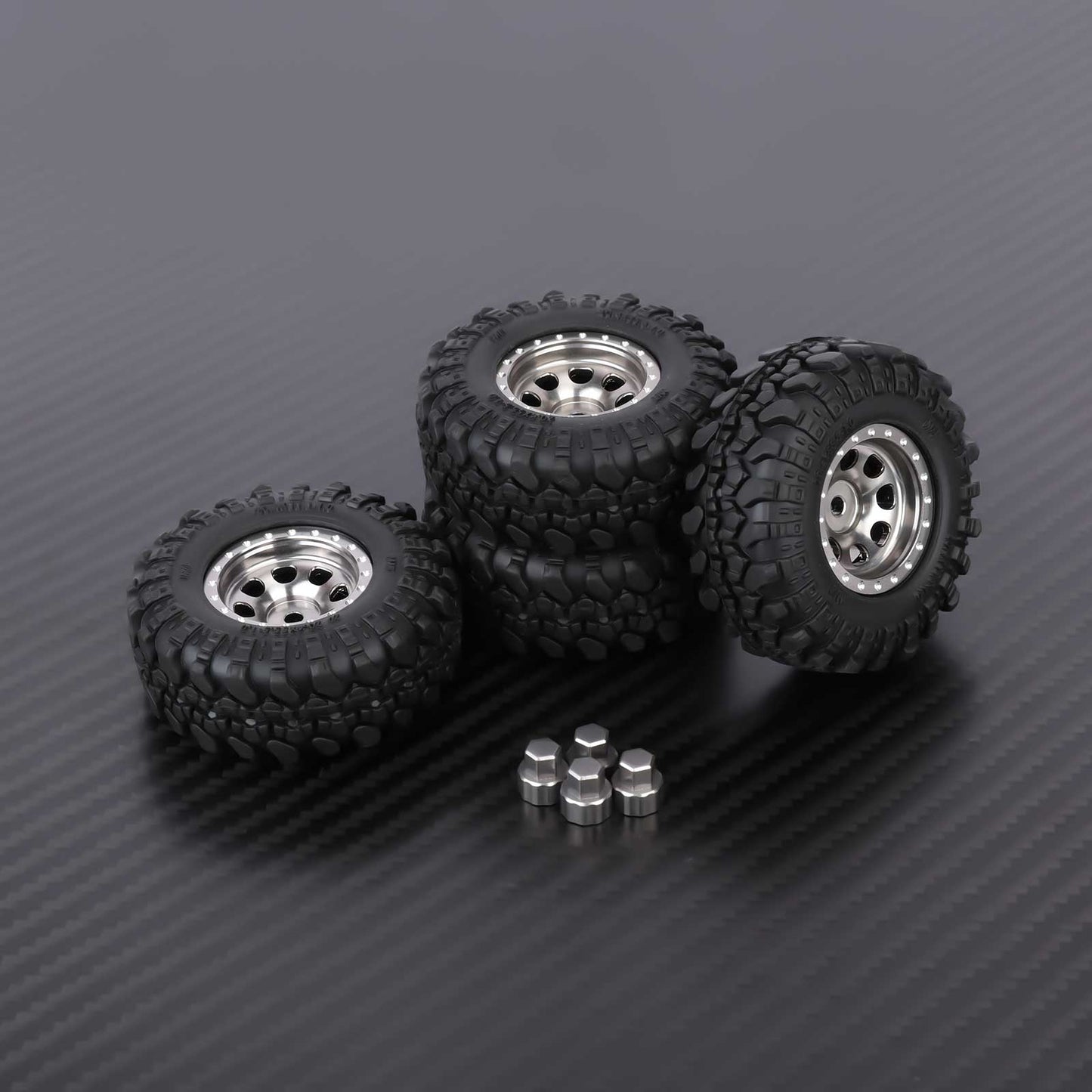 RCAWD FMS FCX24 55MM Tyres RCAWD FCX18 FCX24 55MM Rubber Rock Wheel Tires Tyres