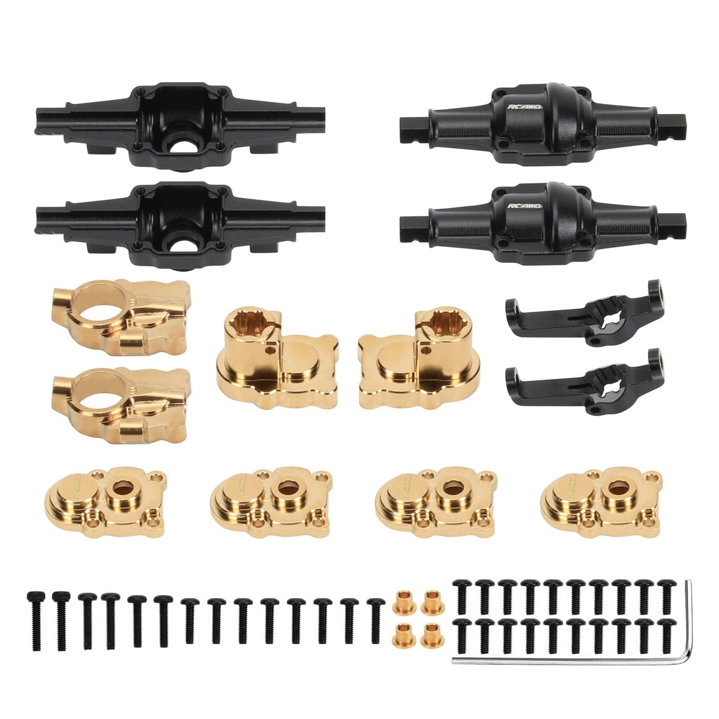 RCAWD FMS FCX24 Black / Full set RCAWD FMS FCX24 Upgrades Aluminum Axles Housing