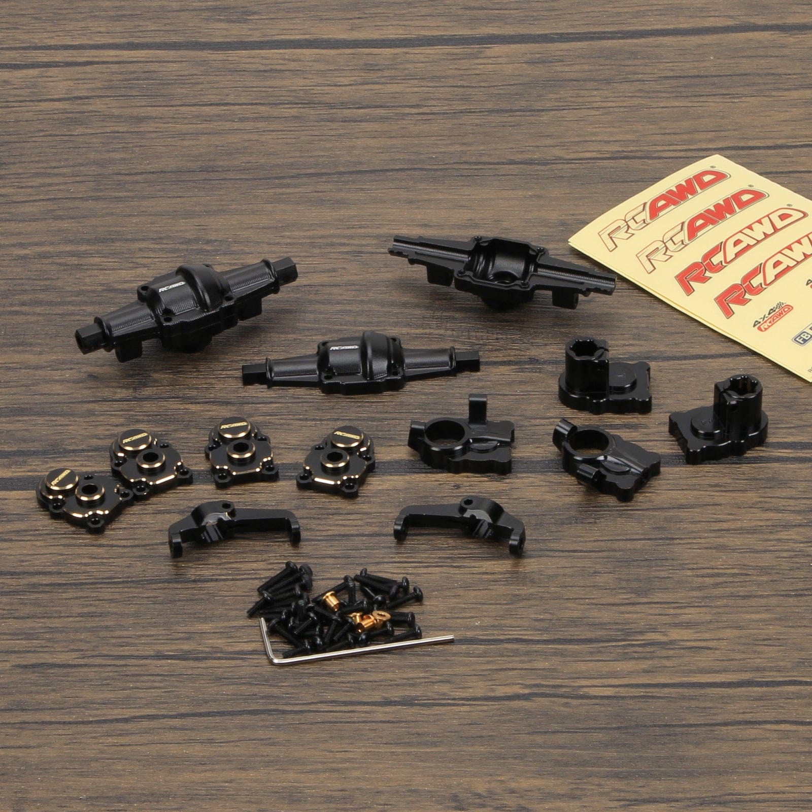 RCAWD FMS FCX24 Black RCAWD FCX24 Upgrades Portal Axles Housing Set D4-C3026BLBL