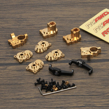 RCAWD FMS FCX24 Golden RCAWD FMS FCX24 Upgrades Brass Front and Rear Alloy Axles Full Set