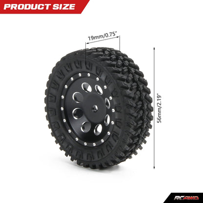 RCAWD FMS FCX24 RCAWD  1.25” wheel 56*19mm tire for C3061 FMS FCX24&AXIAL SCX24 Crawlers