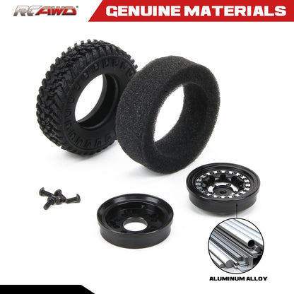 RCAWD FMS FCX24 RCAWD 1.3” beadlock wheel 60*20mm tire for FMS FCX24