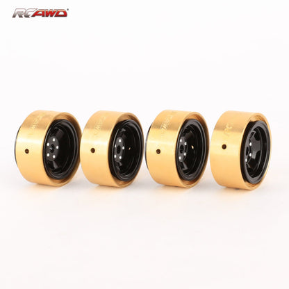 RCAWD FMS FCX24 RCAWD 32g/pc Metal Beadlock Wheel Rims with Brass Countweight Rings