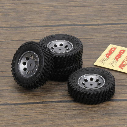 RCAWD FMS FCX24 RCAWD 4pcs 1.25" 60*20mm Full Alloy Wheel Tire for FMS FCX24 and SCX24 Crawlers