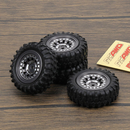 RCAWD FMS FCX24 RCAWD 4pcs 1.3" 56*19MM glue-free wheel tire for FMS FCX24 and SCX24 Crawlers