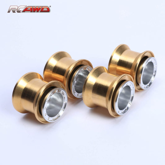 RCAWD FMS FCX24 RCAWD FCX24 Monster Truck 1.0" Beadlock Wheels with Brass Weights Rings