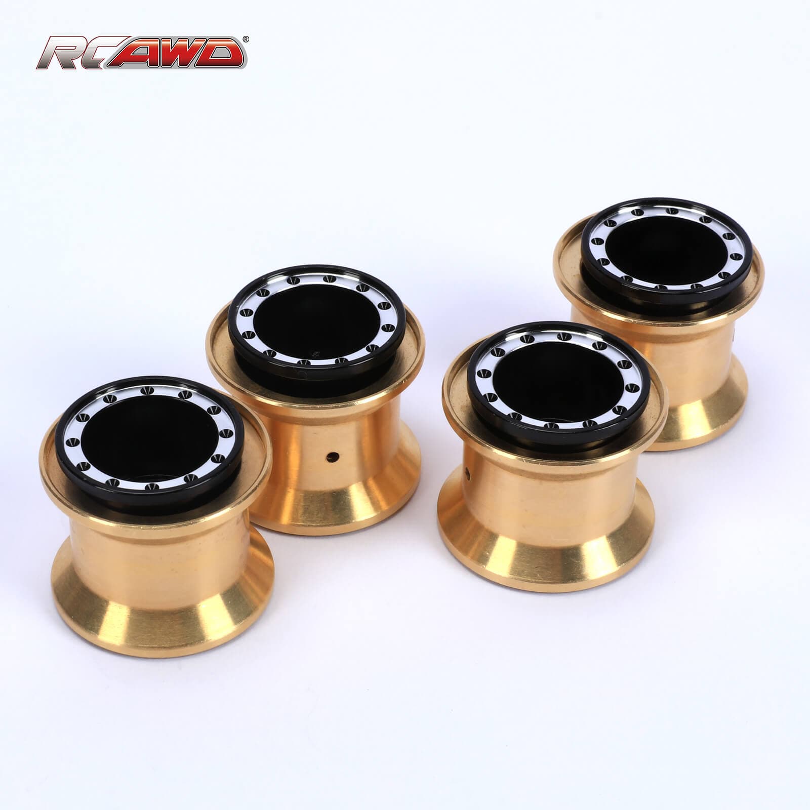 RCAWD FMS FCX24 RCAWD FCX24 Monster Truck 1.0" Beadlock Wheels with Brass Weights Rings