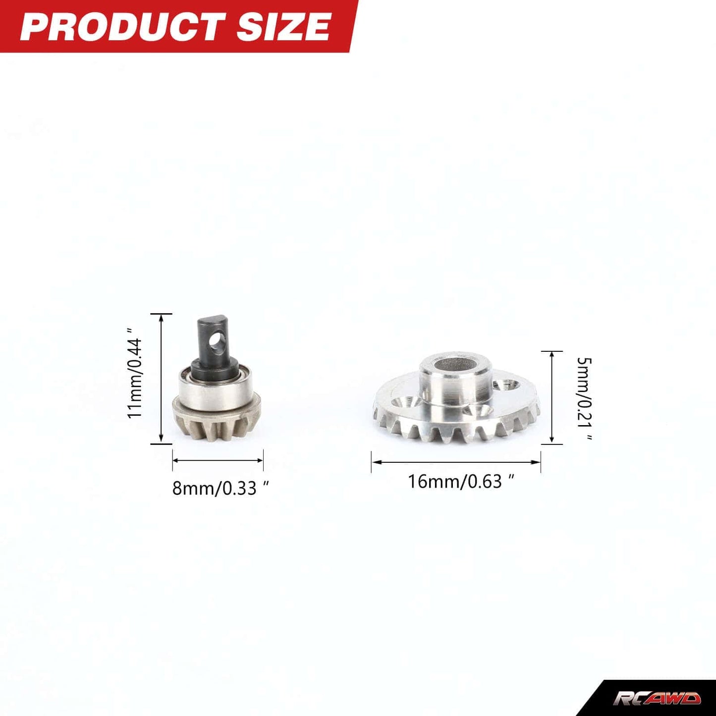 RCAWD FMS FCX24 RCAWD FCX24 Powder Metallurgy Steel Differential Assembly Set with Straight Bevel Gear