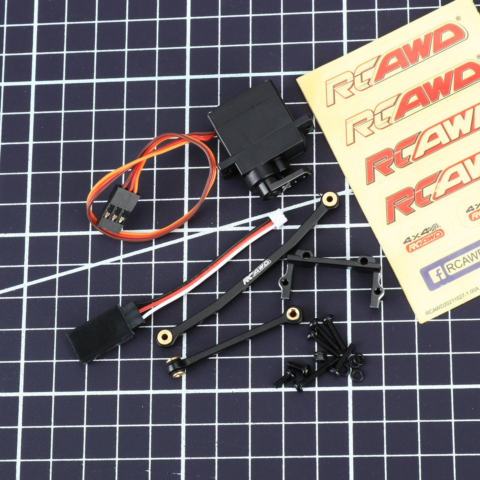 RCAWD FMS FCX24 RCAWD FCX24 Servo Upgrades complete set RC Servo Mounts & 1N Servo & Steering Links & 21T Servo Arm Set