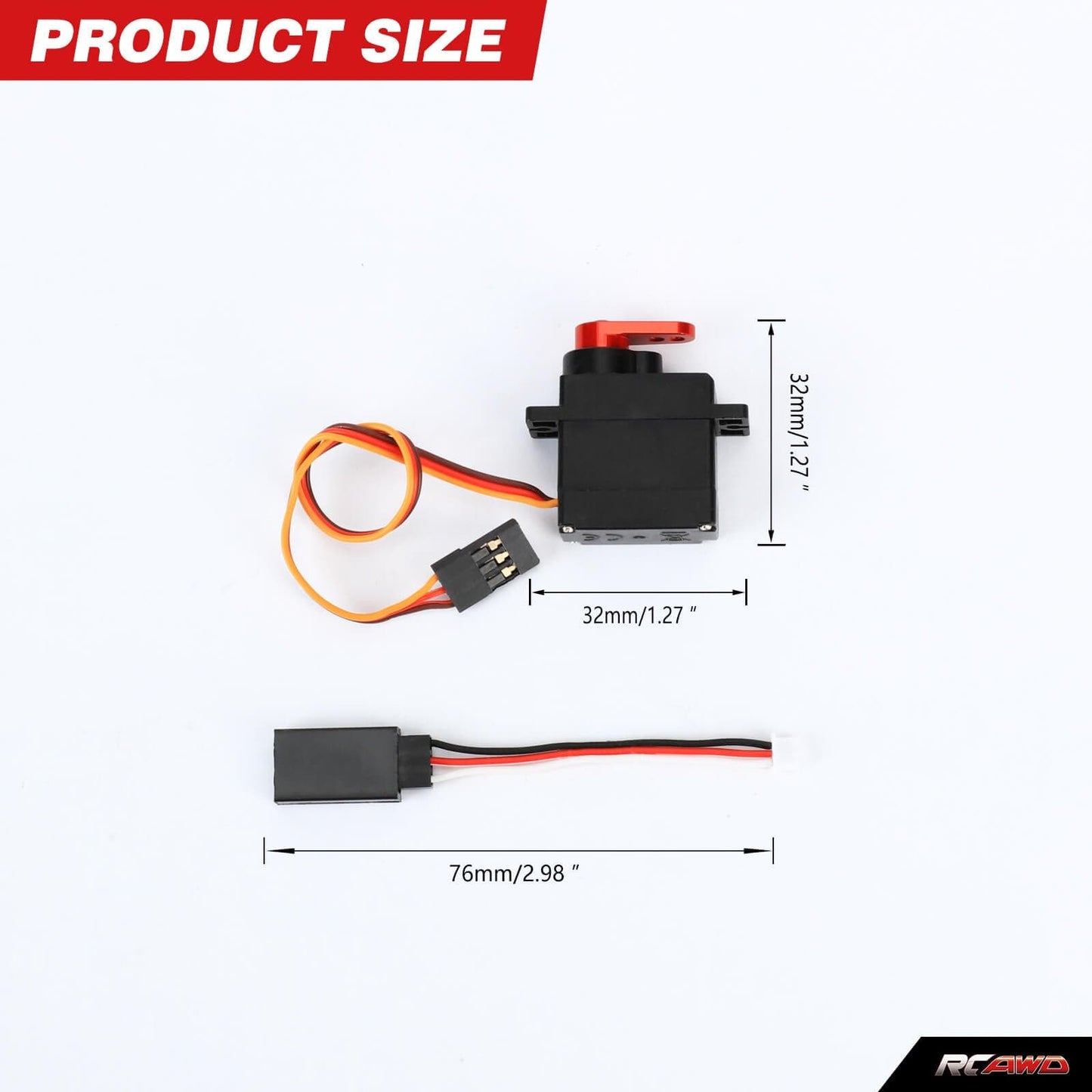 RCAWD FMS FCX24 RCAWD FCX24 Upgrade Servo Set Full Metal Gear & 21T Servo Arm Set