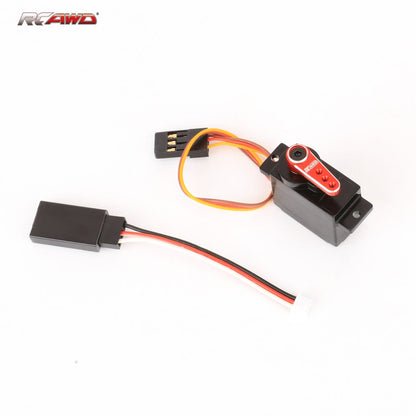 RCAWD FMS FCX24 RCAWD FCX24M Servo Set with 15T Metal Servo Arm Full Metal Gear Servo JR to ZH1.25 Adapter Wire