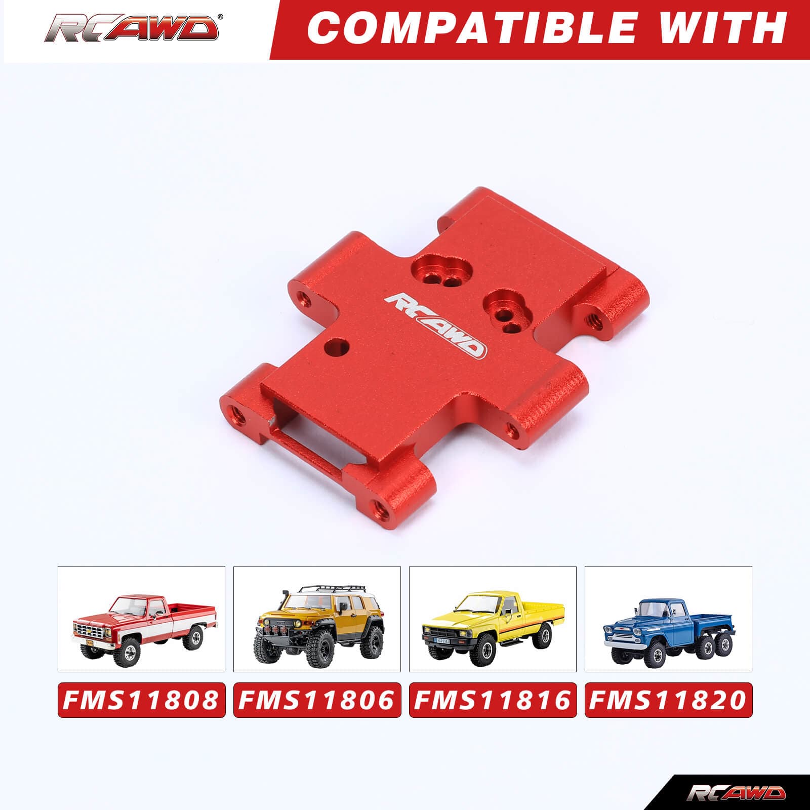 RCAWD FMS FCX24 RCAWD FMS FCX18 Upgrades Center Gear Box Mounts FMS1805