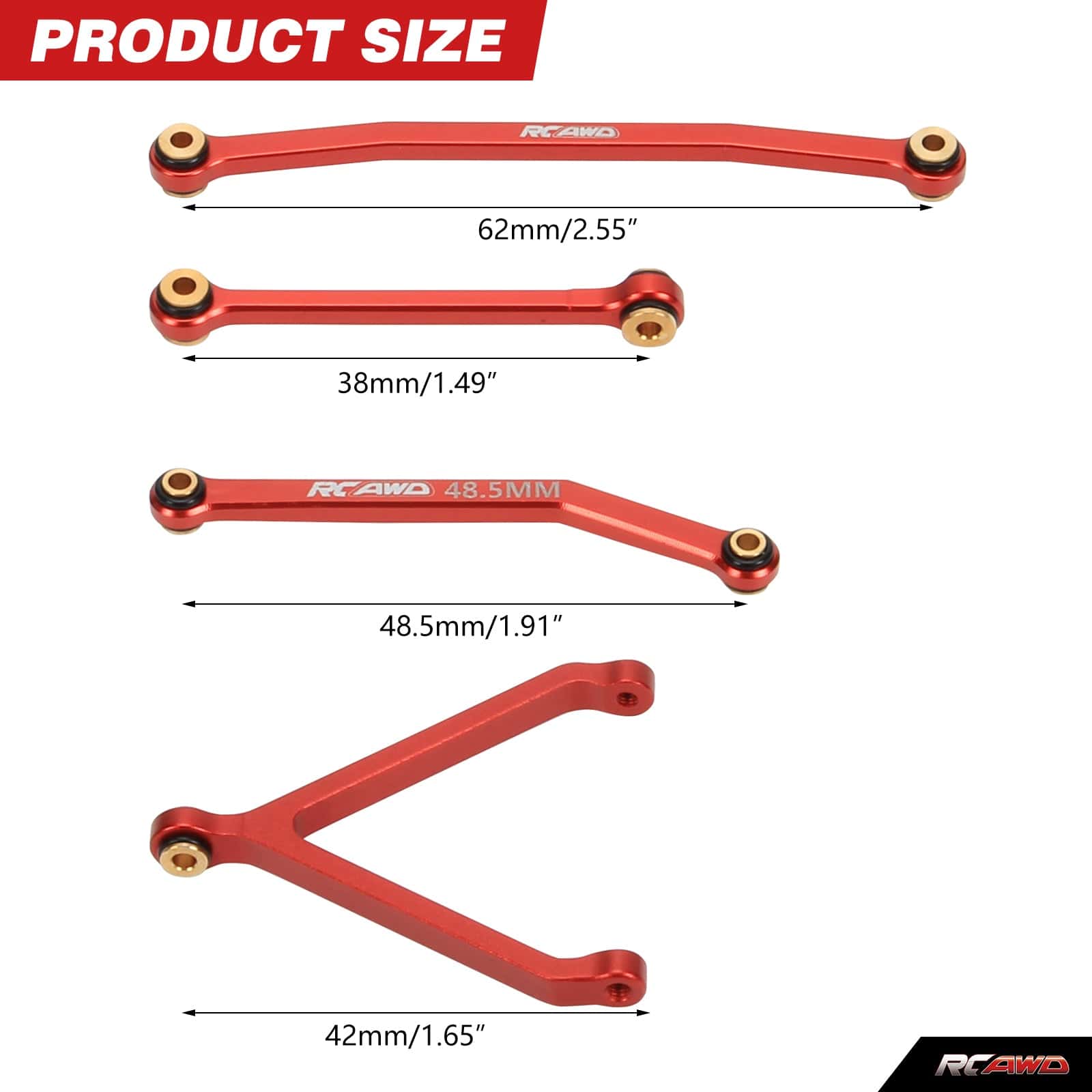 RCAWD FMS FCX24 High Clearance Links Kit C3070,C3071 - RCAWD