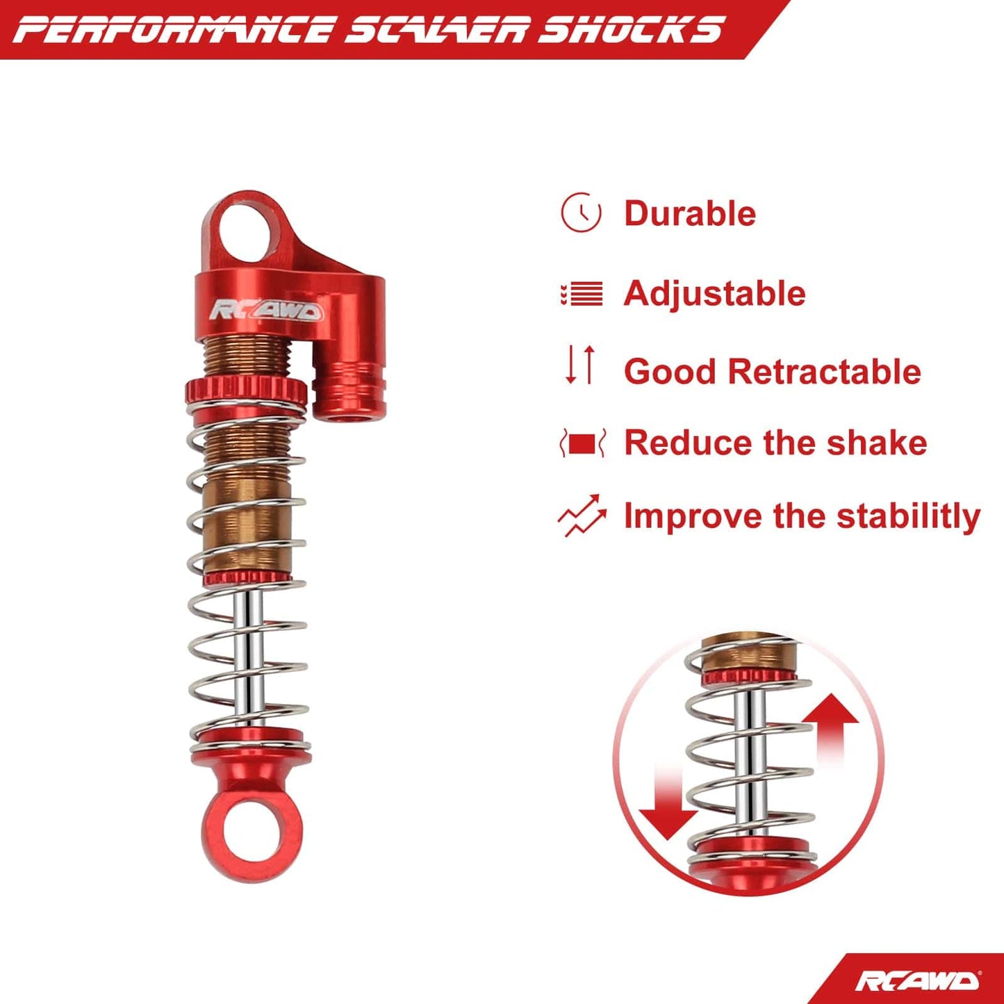 RCAWD FMS FCX24 RCAWD FMS FCX24 shocks absorber oil filled type 40mm C3002