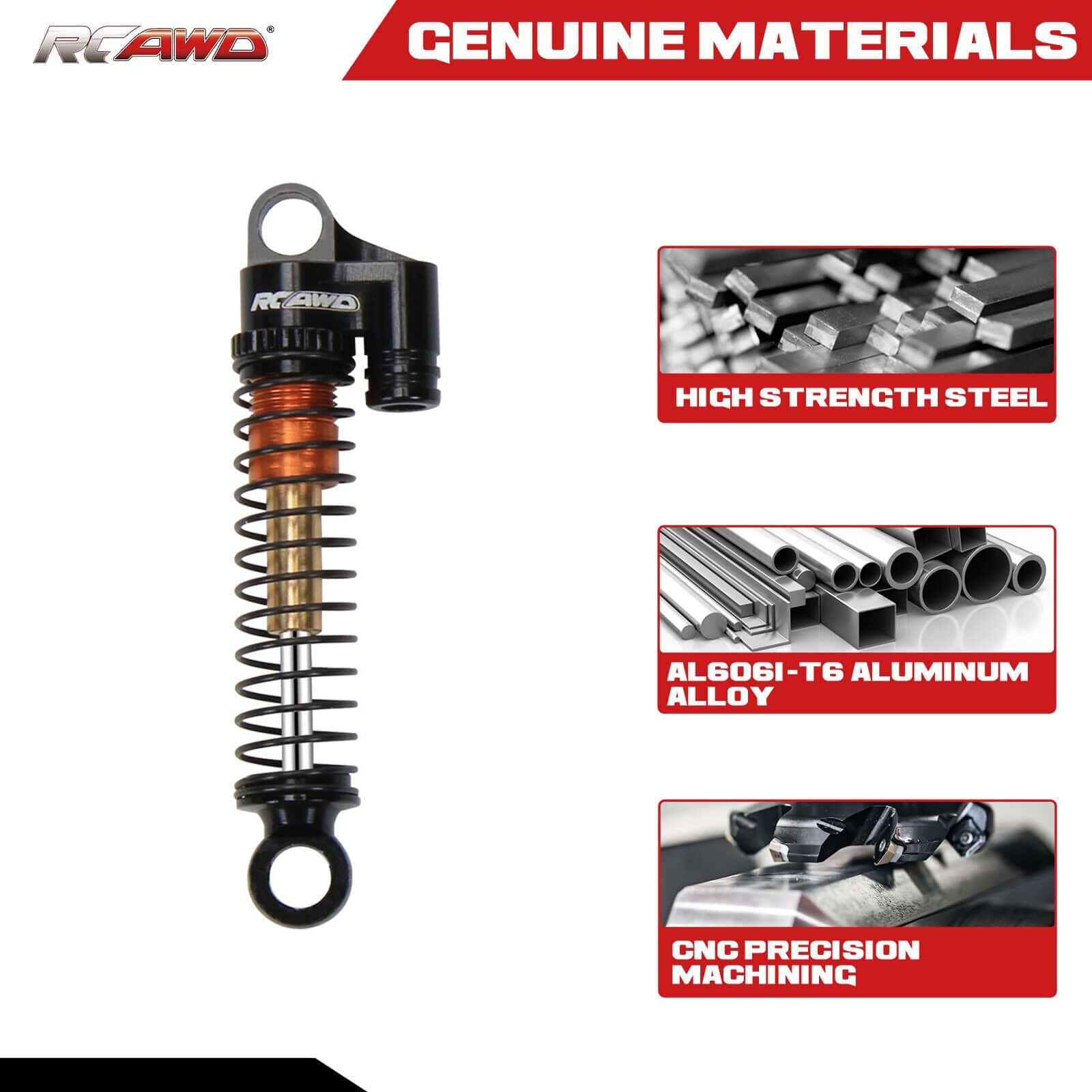 RCAWD FMS FCX24 RCAWD FMS FCX24 Threaded Telescopic Double Barrel Shocks