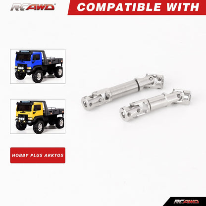 RCAWD FMS FCX24 RCAWD FMS FCX24M Steel Driveshaft Heavy Duty Drive Shaft with 2pcs