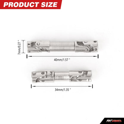 RCAWD FMS FCX24 RCAWD FMS FCX24M Steel Driveshaft Heavy Duty Drive Shaft with 2pcs