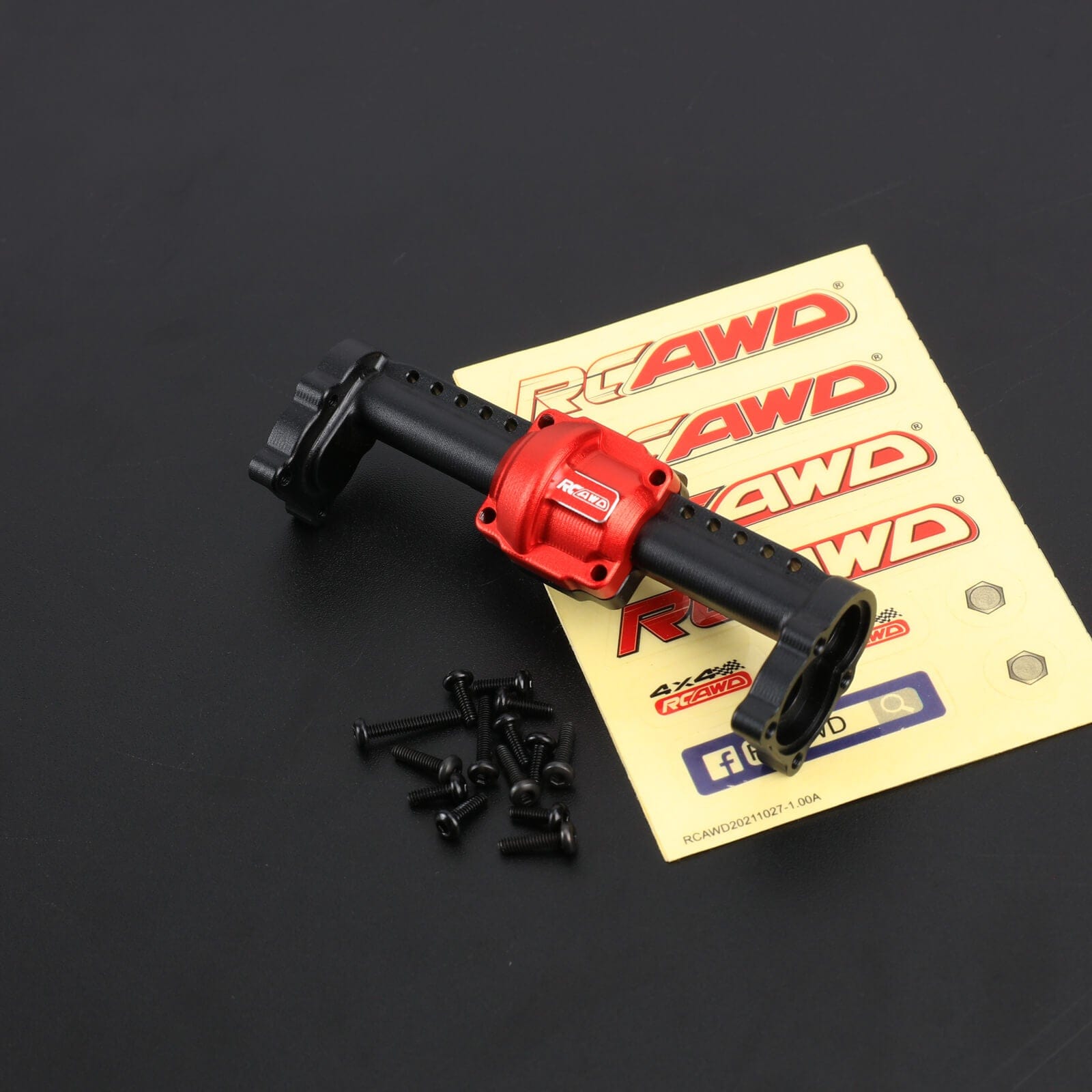 RCAWD FMS FCX24 Rear Portal Axle Hosings / Black RCAWD FCX24 Front Rear Differential Portal Axles Housing