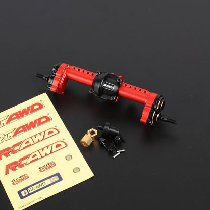 RCAWD FMS FCX24 Rear Portal Axle / Red RCAWD FCX24 Differential Portal Axles Complete Set with Diff Locker D6-C3112