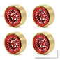 RCAWD FMS FCX24 Red RCAWD 1.3'' Beadlock Wheel with Brass Weights Ring for 1/24 FMS FCX24 312g/set