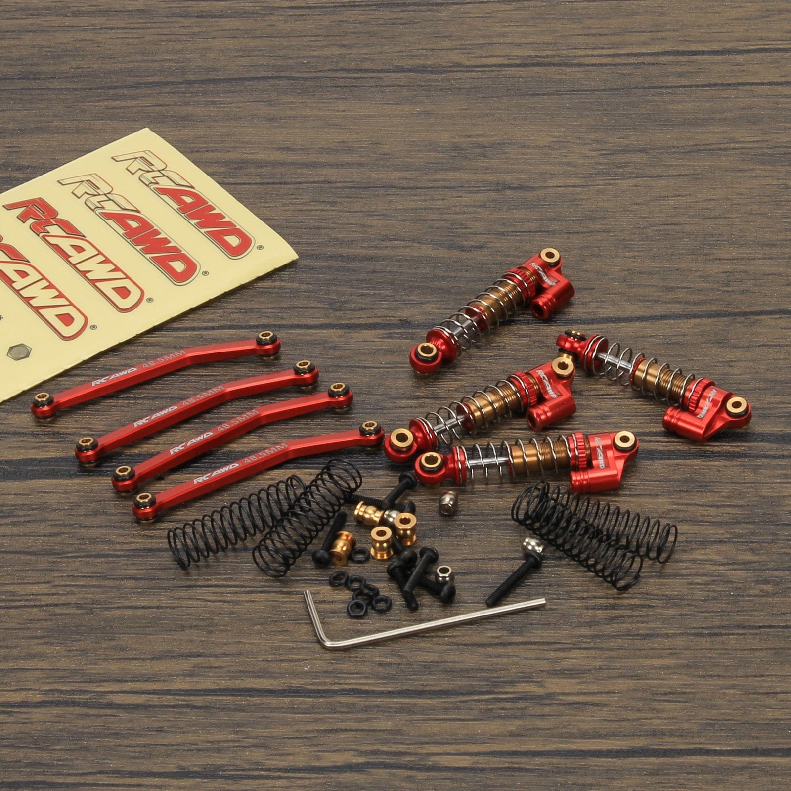 RCAWD FMS FCX24 Red RCAWD FMS FCX24 Upgrades Damper Shock Absorber Oil-Filled Type with 48.5mm Links
