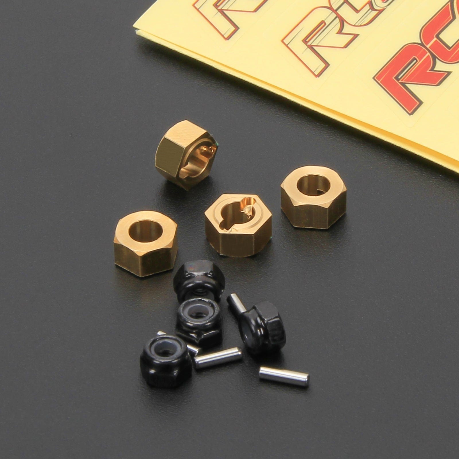 RCAWD FCX24 Brass Wheel Hex Hubs 7mm 0.9g