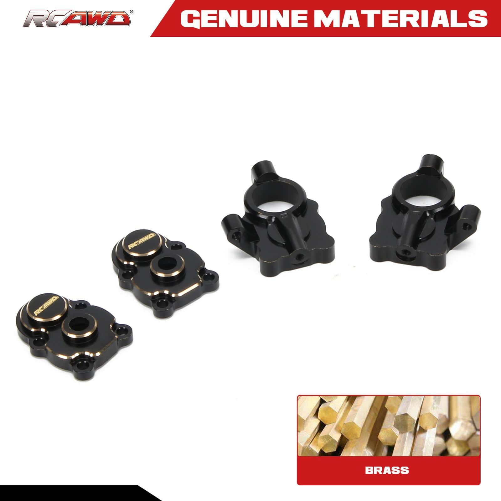 RCAWD FMS FCX24 Upgrades RC Hub Carriers Full Set - RCAWD