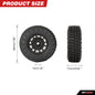 RCAWD FMS FCX24M 12 Spoke Plastic Wheel Rims Rubber Tires RCAWD 48g/pc 1.0" Metal Beadlock Wheel Rims Rubber Tires with Counterweight Ring For FMS 1/24 FCX24M