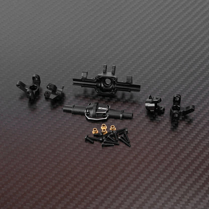 RCAWD FMS FCX24M Front Axle Housing Set / Black RCAWD FCX24M Front Rear Axle Housing Kit with Steering cup