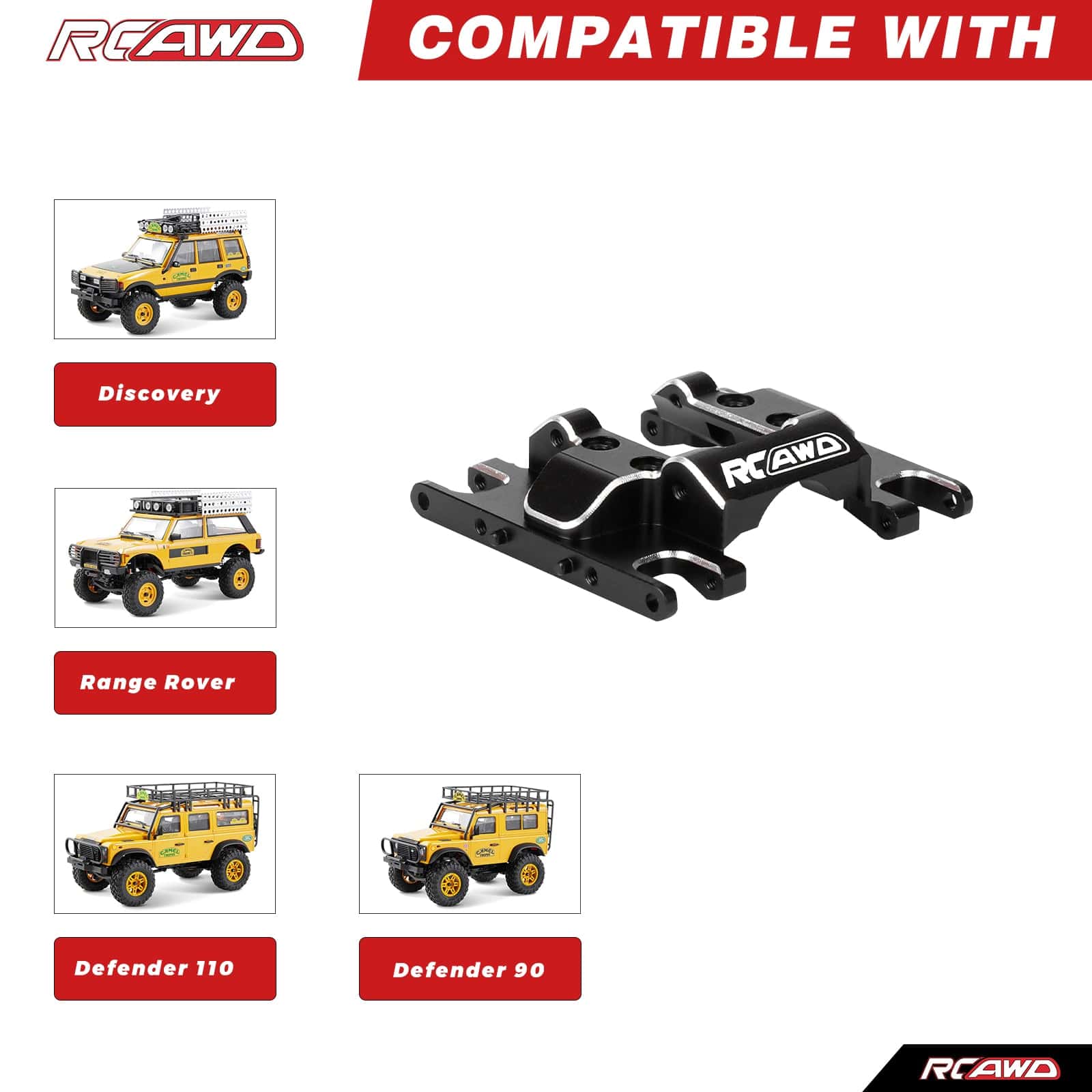 RCAWD FMS FCX24M RCAWD FCX24M Center Gearbox Mount
