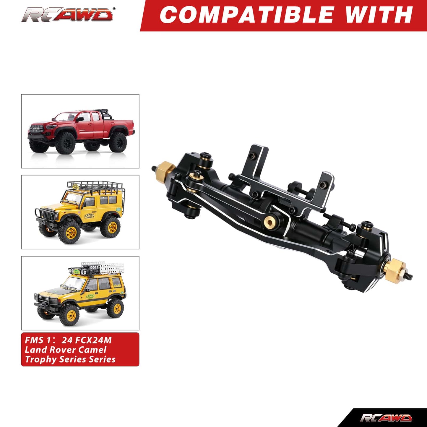 RCAWD FMS FCX24M RCAWD FCX24M Front Axle Assembly Set