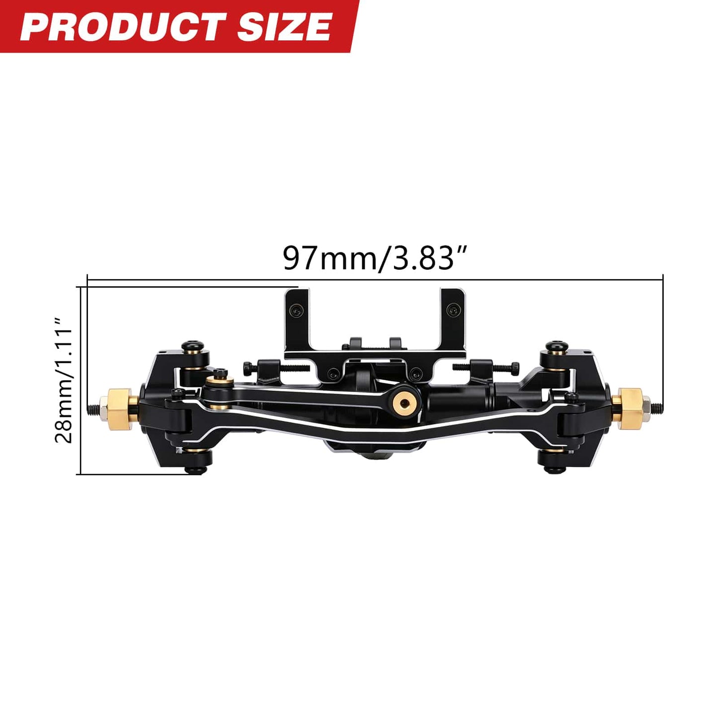 RCAWD FMS FCX24M RCAWD FCX24M Front Axle Assembly Set