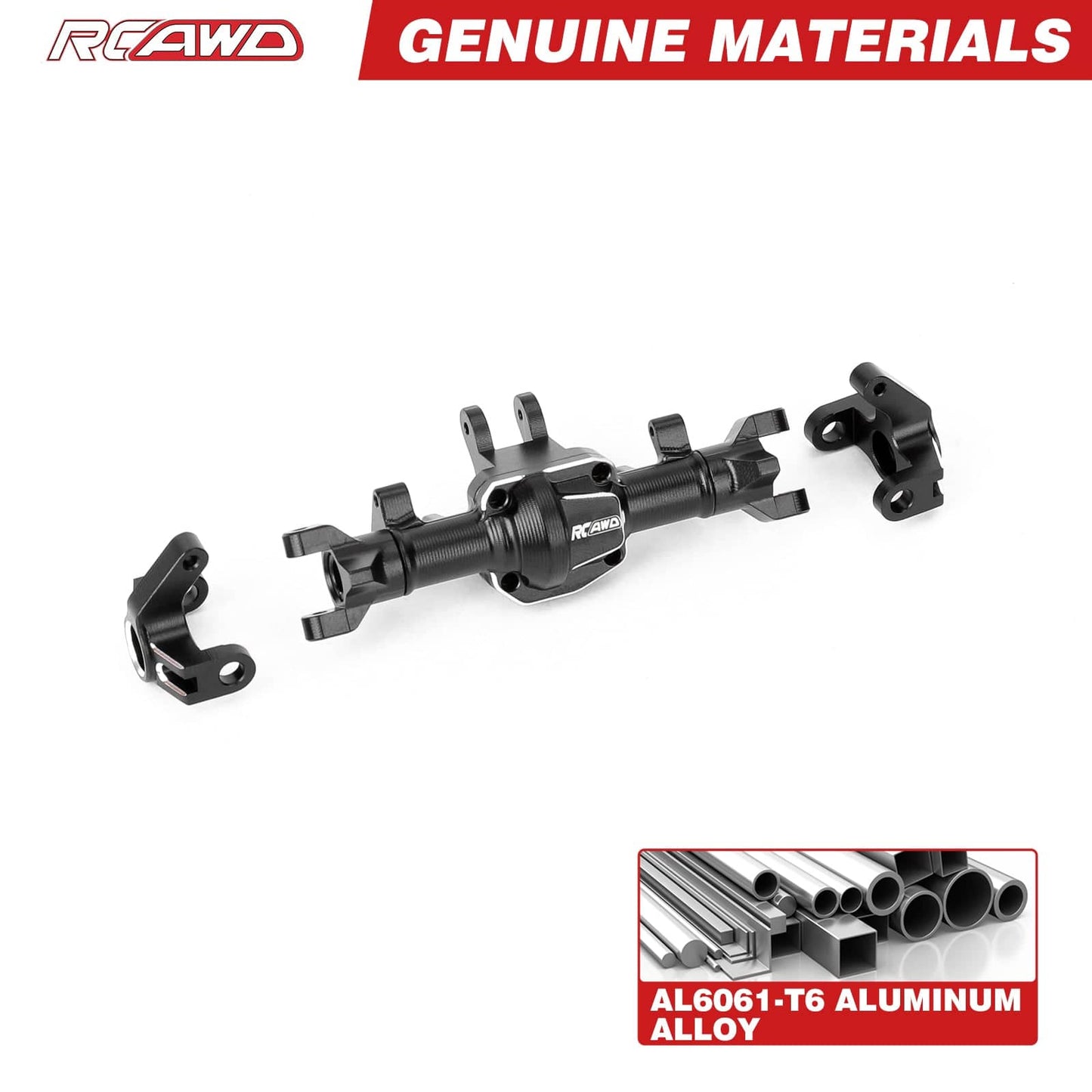 RCAWD FMS FCX24M RCAWD FCX24M Front Rear Axle Housing Kit with Steering cup