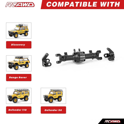 RCAWD FMS FCX24M RCAWD FCX24M Front Rear Axle Housing Kit with Steering cup