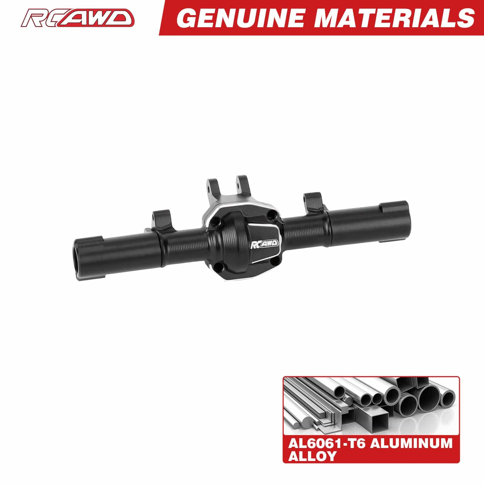 RCAWD FMS FCX24M RCAWD FCX24M Front Rear Axle Housing Kit with Steering cup