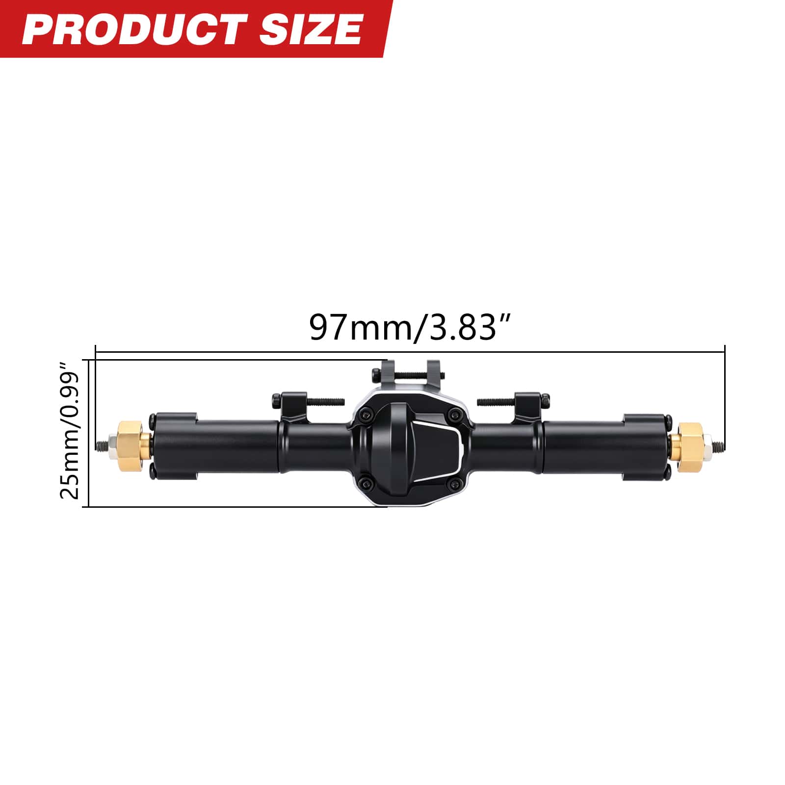 RCAWD FMS FCX24M RCAWD FCX24M Rear Axle Assembly Set