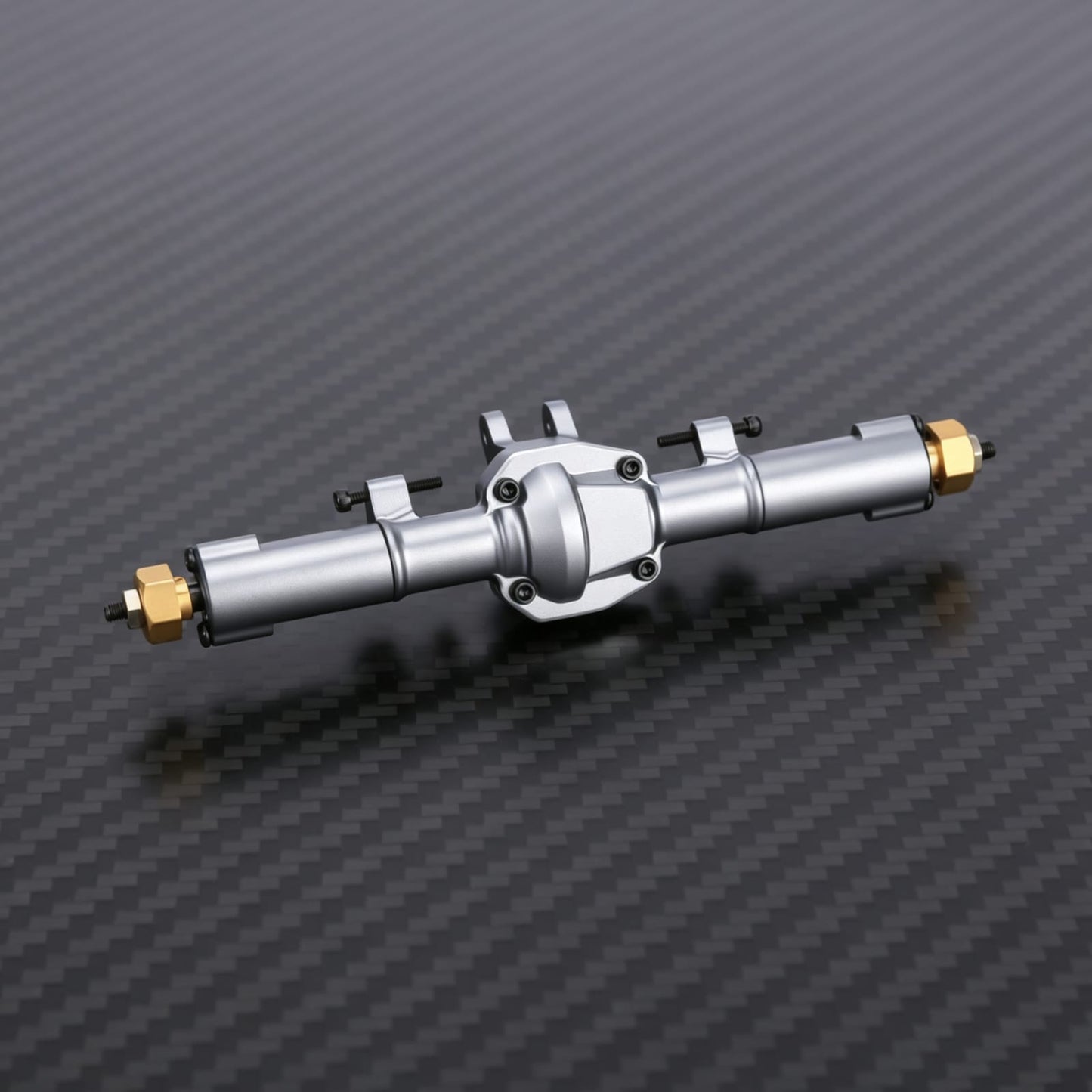 RCAWD FMS FCX24M Silver RCAWD FCX24M Rear Axle Assembly Set