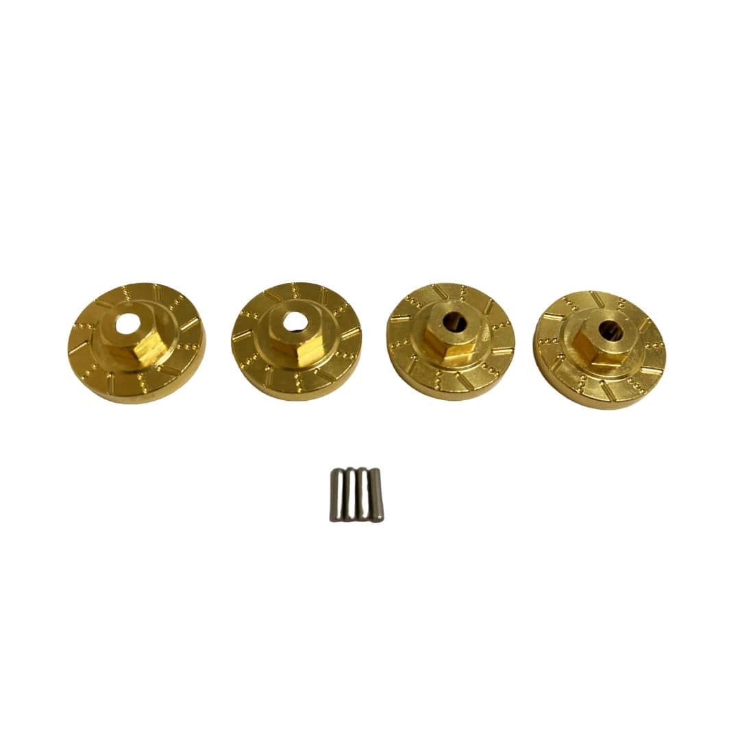 RCAWD FMS FCX24M Wheel Hex Hub RCAWD FCX24M 24g/pc Metal Beadlock Wheel Rims with Brass Counterweight Rings