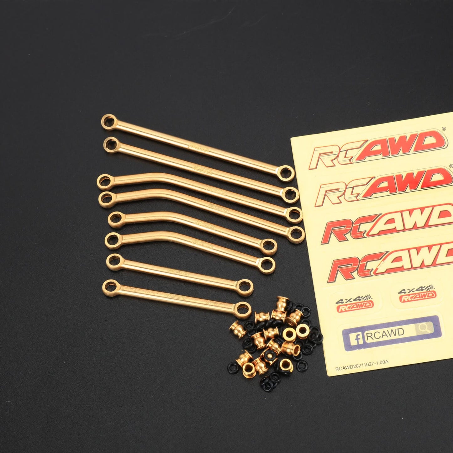 RCAWD Full High Clearance Upgraded Brass F/R Links Set for Trx4m Upgrades - RCAWD