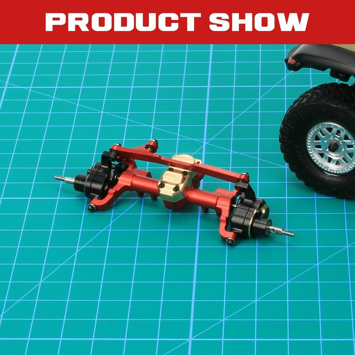 RCAWD full metal front CVD portal axle for 1/24 Axial SCX24 crawlers SCX2483 compatiable with AX24 - RCAWD