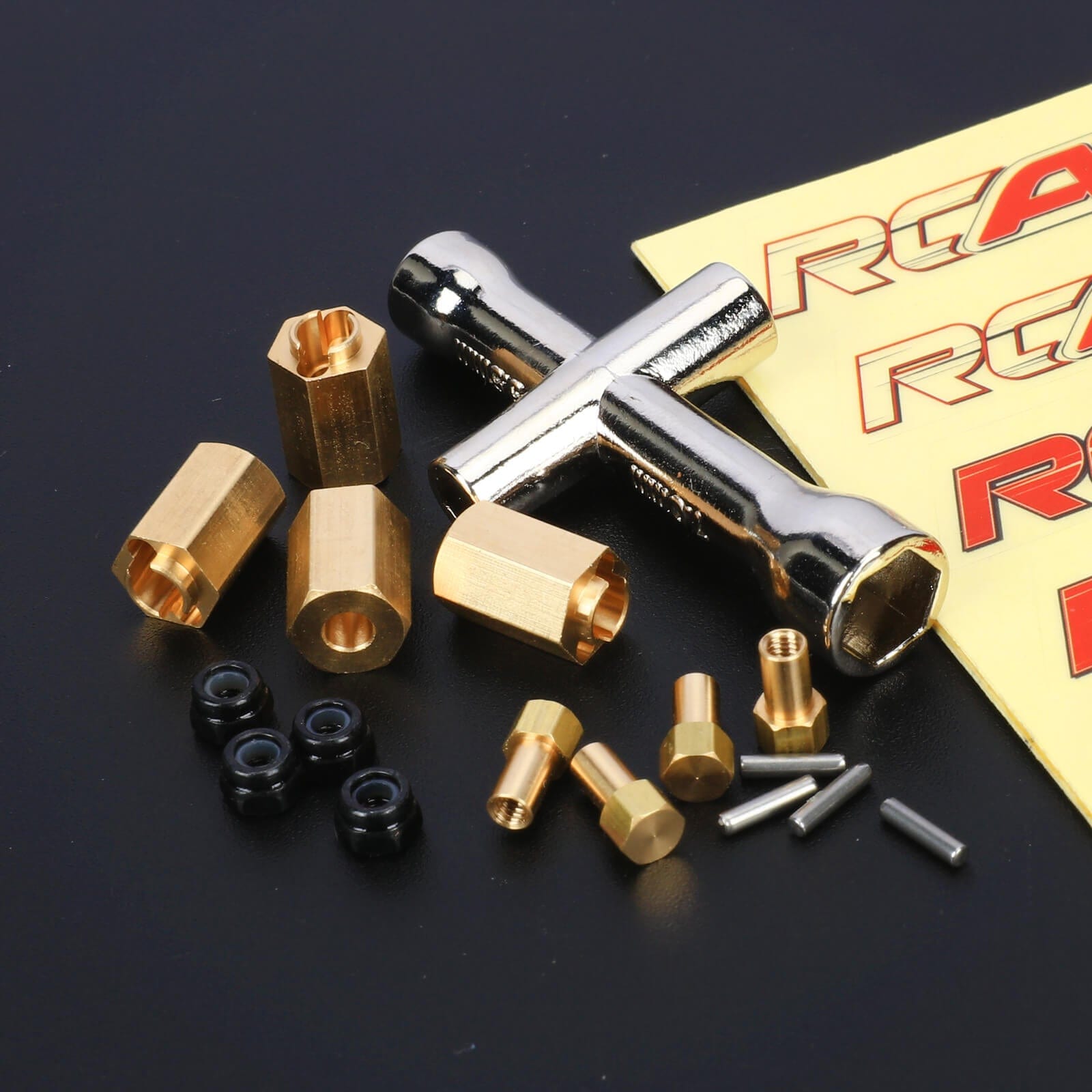 RCAWD H7*10mm Extend Width Brass Wheel Hex for Trx4m Upgrades - RCAWD