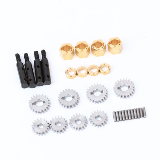 RCAWD HobbyPlus CR18 21T/17T RCAWD 1/18 HobbyPlus CR18 Upgrades Portal Axles Shafts & Portal Reduction Gears &Hex Set