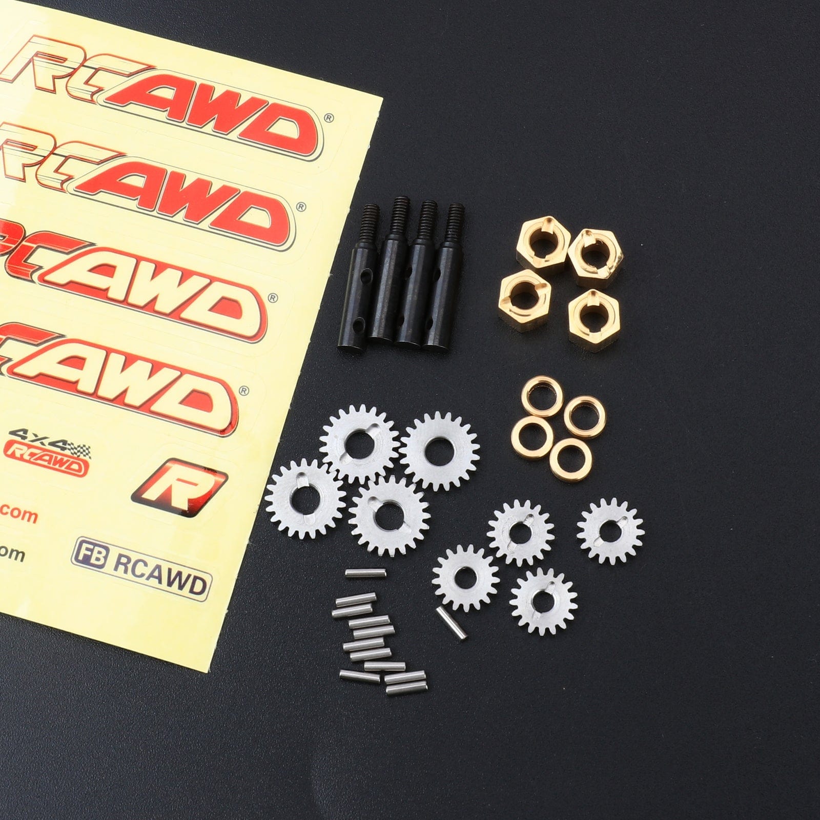 RCAWD HobbyPlus CR18 21T/17T RCAWD 1/18 HobbyPlus CR18 Upgrades Portal Axles Shafts & Portal Reduction Gears &Hex Set