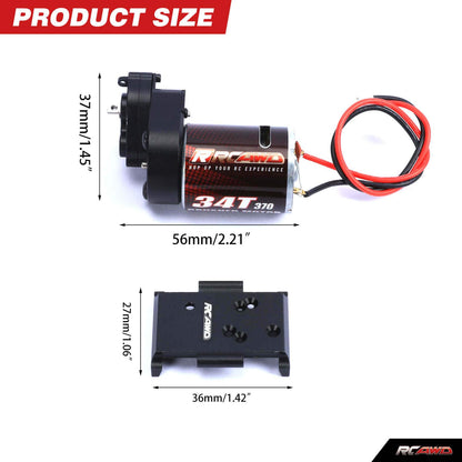 RCAWD HobbyPlus CR18 370 Motor 34T Metal Gearbox Combo Transmission Set 240300 - RCAWD