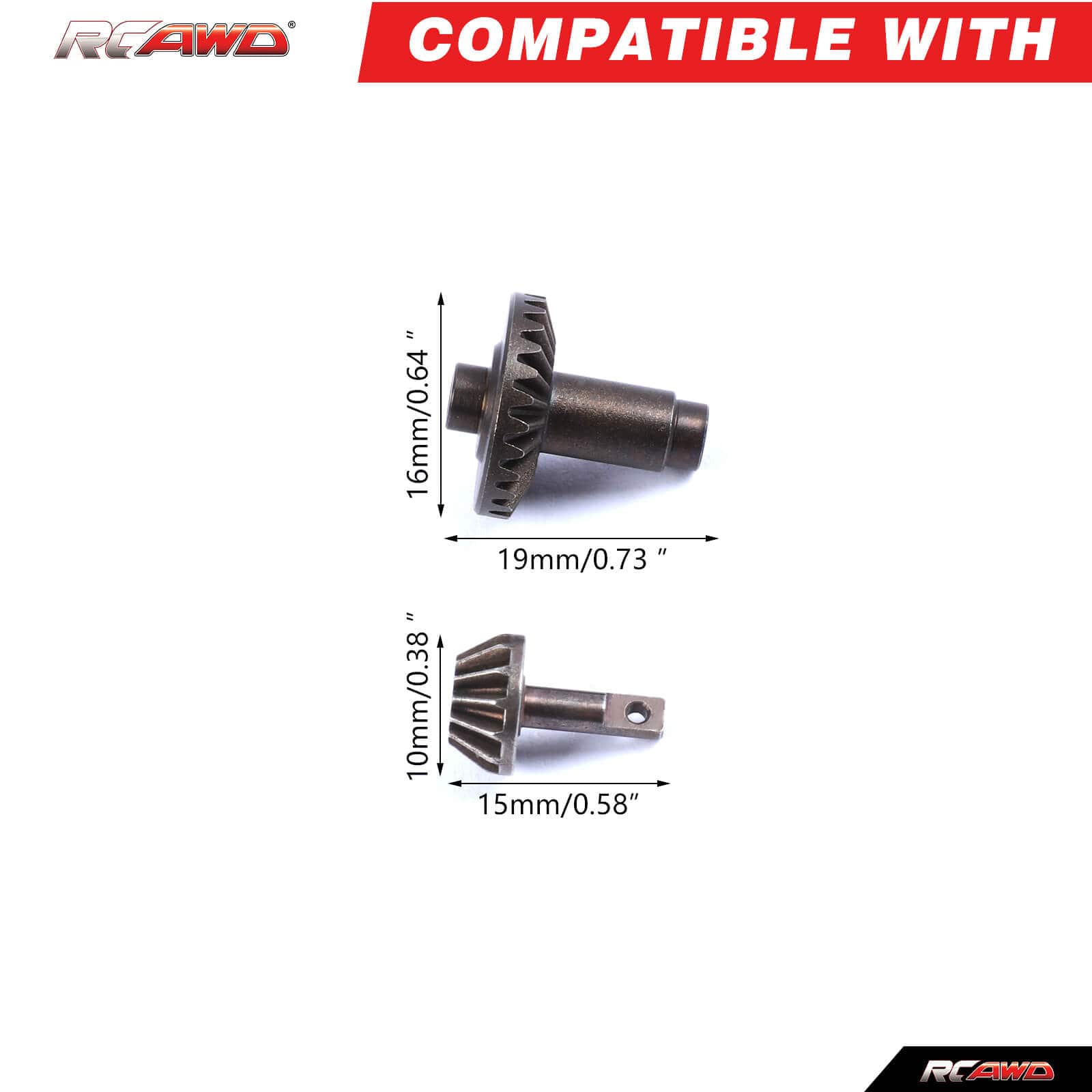 RCAWD HobbyPlus CR18 Black RCAWD HobbyPlus CR18 Portal Axles Gears