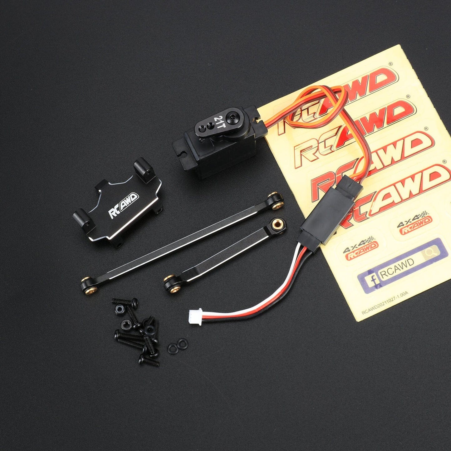 RCAWD HobbyPlus CR18 Black RCAWD HobbyPlus CR18 Upgrades Aluminum 1KG High Torque 3wire Servo & Optional Aluminum SOA Conversion Set