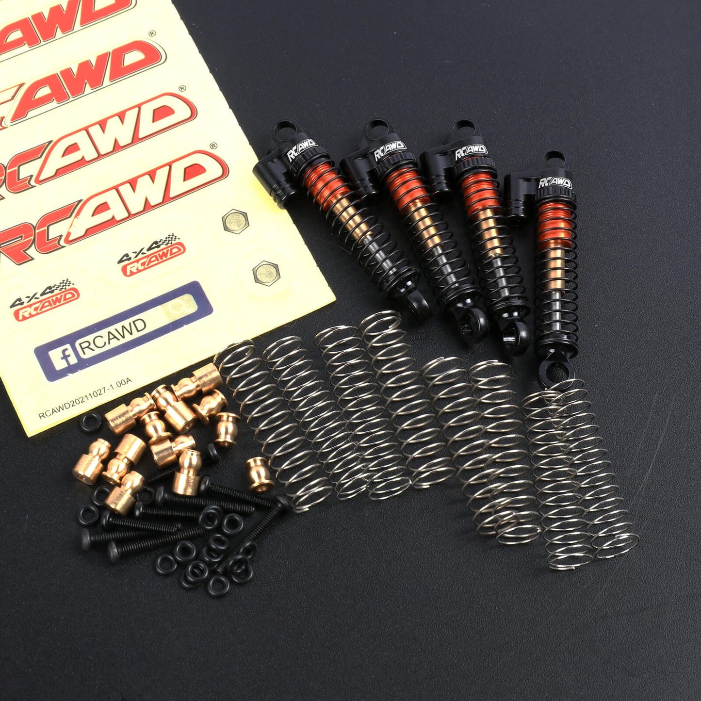 RCAWD HobbyPlus CR18 Double Barrel Shocks 43mm 240304 - RCAWD