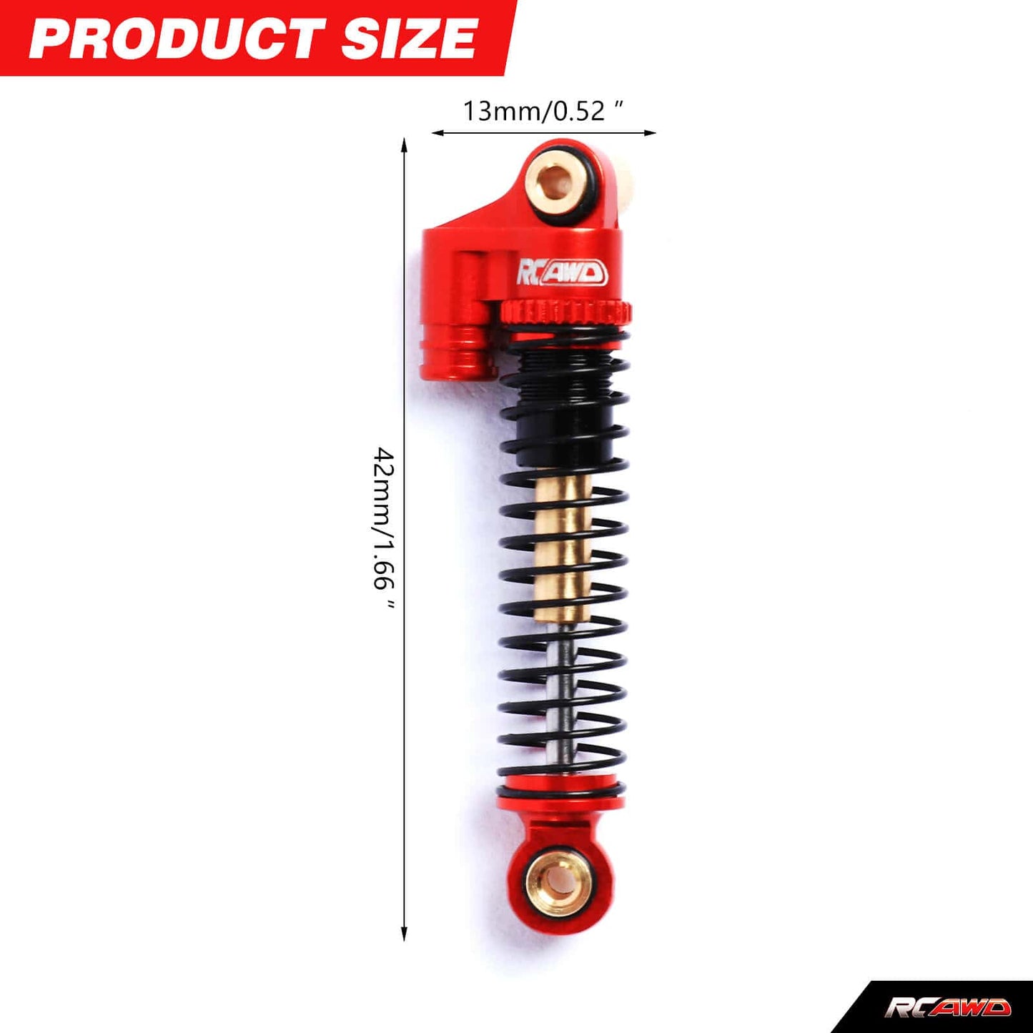 RCAWD HobbyPlus CR18 Double Barrel Shocks 43mm 240304 - RCAWD